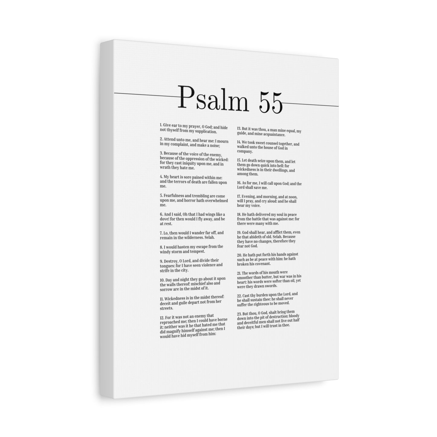 Scripture Canvas The Lord Shall Save Me Psalm 55 Christian Wall Art Bible Verse Print Ready to Hang