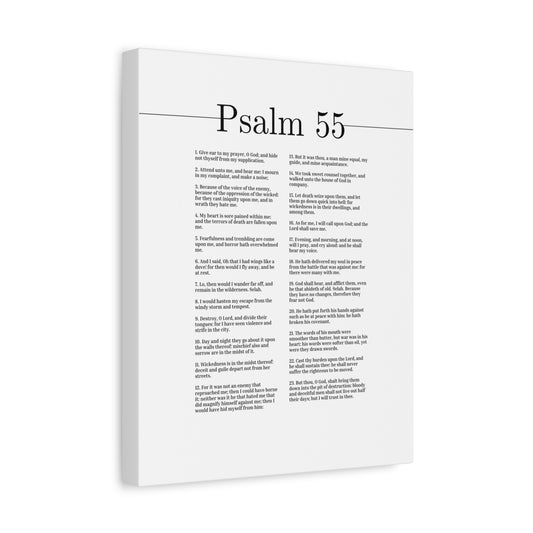Scripture Canvas The Lord Shall Save Me Psalm 55 Christian Wall Art Bible Verse Print Ready to Hang