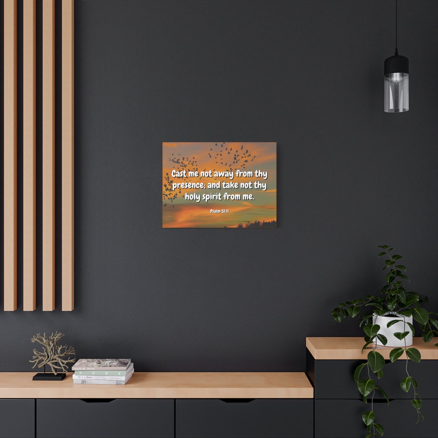 Scripture Canvas Holy Spirit Psalms 51:11 Christian Wall Art Bible Verse Print Ready to Hang