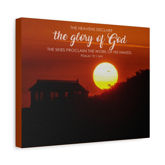 Scripture Walls The Heavens Psalm 19:1 Declare  Bible Verse Canvas Christian Wall Art Ready to Hang