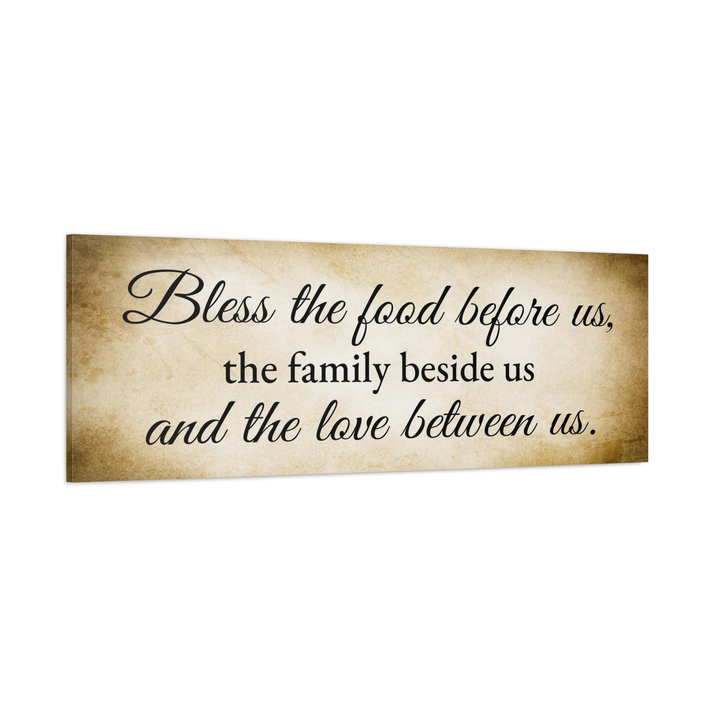 Scripture Walls Bless The Food Gold Bible Verse Canvas Christian Wall Art Ready to Hang Unframed
