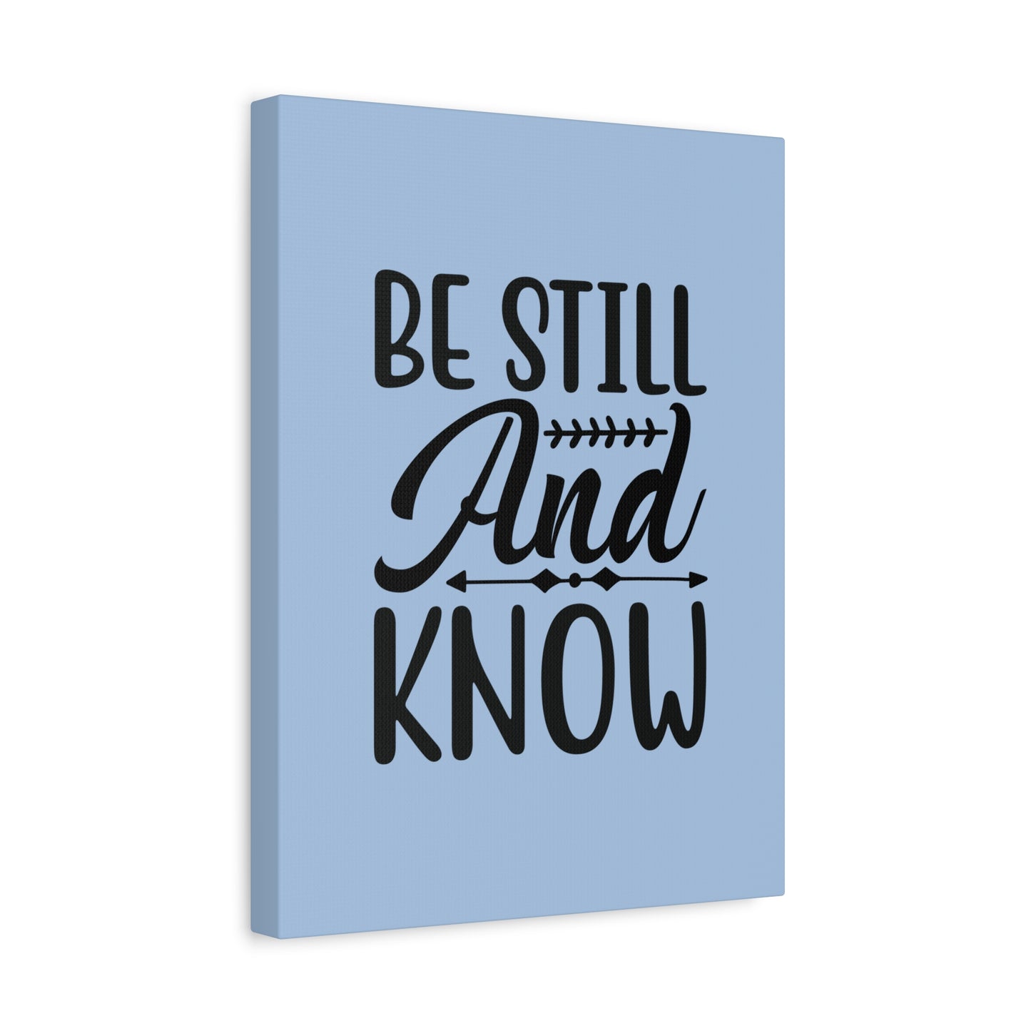 Scripture Walls Be Still And Know Light Blue Sky Psalm 46:10 Bible Verse Canvas Christian Wall Art Ready to Hang