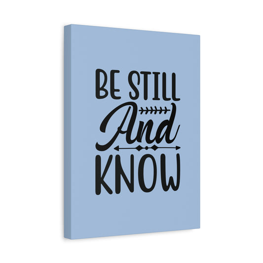 Scripture Walls Be Still And Know Light Blue Sky Psalm 46:10 Bible Verse Canvas Christian Wall Art Ready to Hang