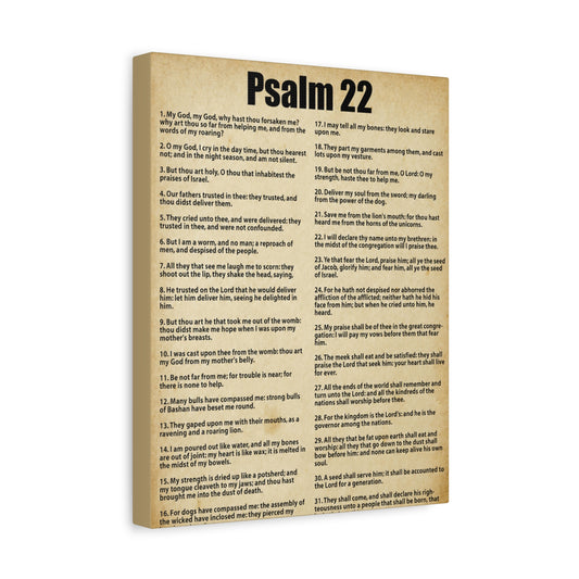 Scripture Canvas Desperate For God's Help Psalm 22 Christian Wall Art Bible Verse Print Ready to Hang