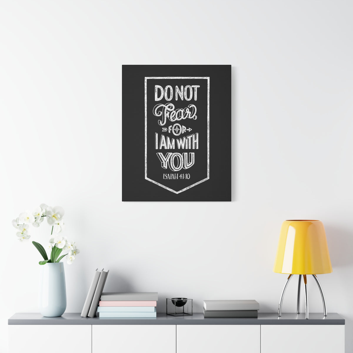 Scripture Canvas I Am With You Isaiah 41:10 Christian Wall Art Bible Verse Print Ready to Hang