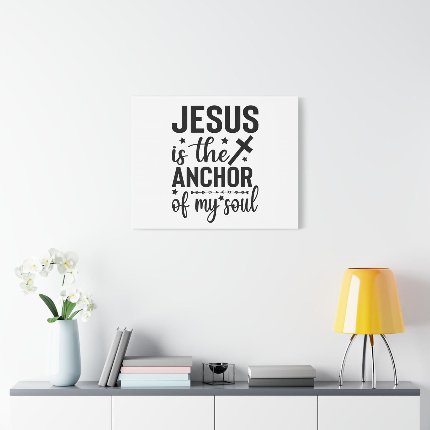 Scripture Canvas Anchor Of My Soul Psalm 62:5 Christian Wall Art Bible Verse Print Ready to Hang