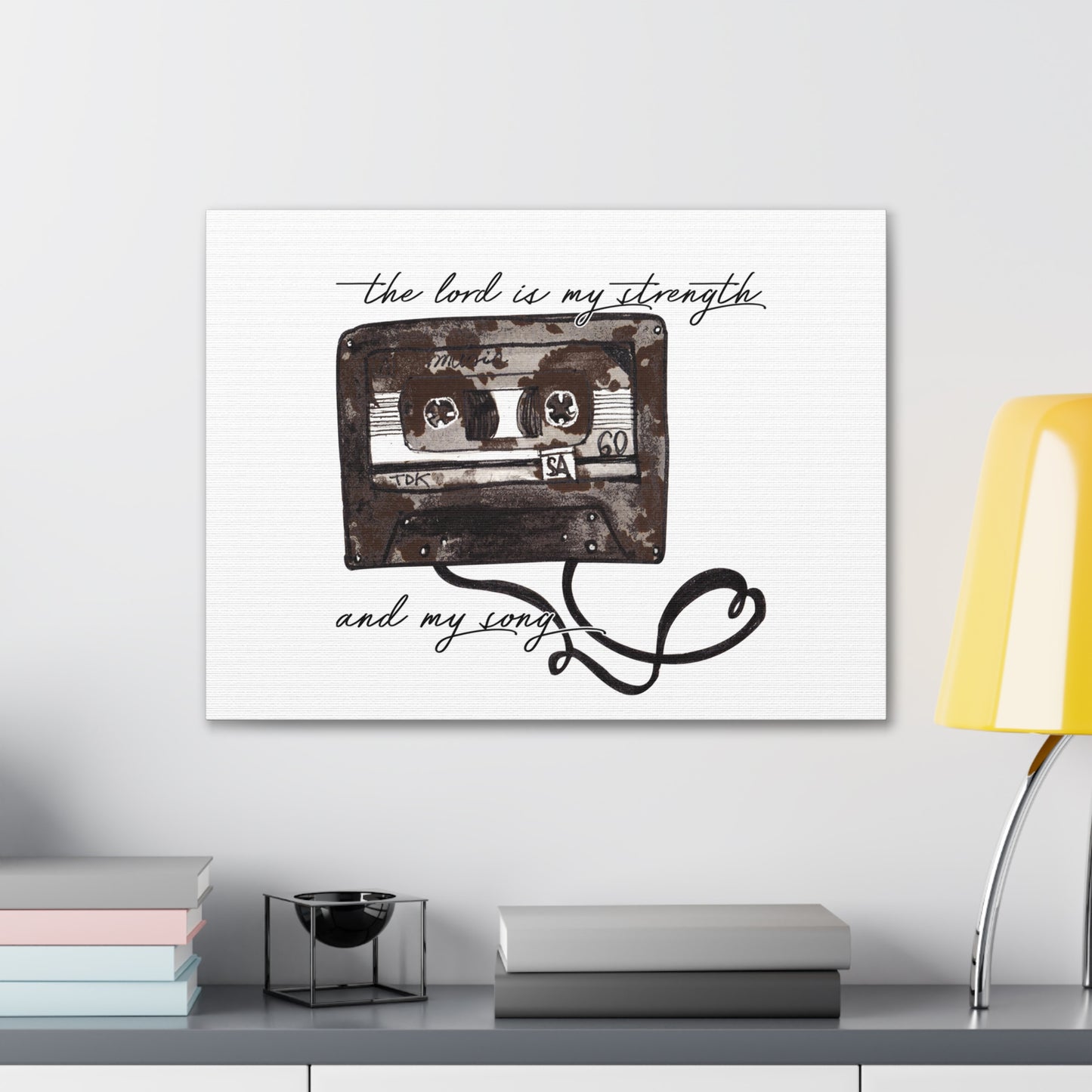 The Lord Is My Strength And My Song Exodus 15:2 Christian Wall Art Bible Verse Print Ready to Hang
