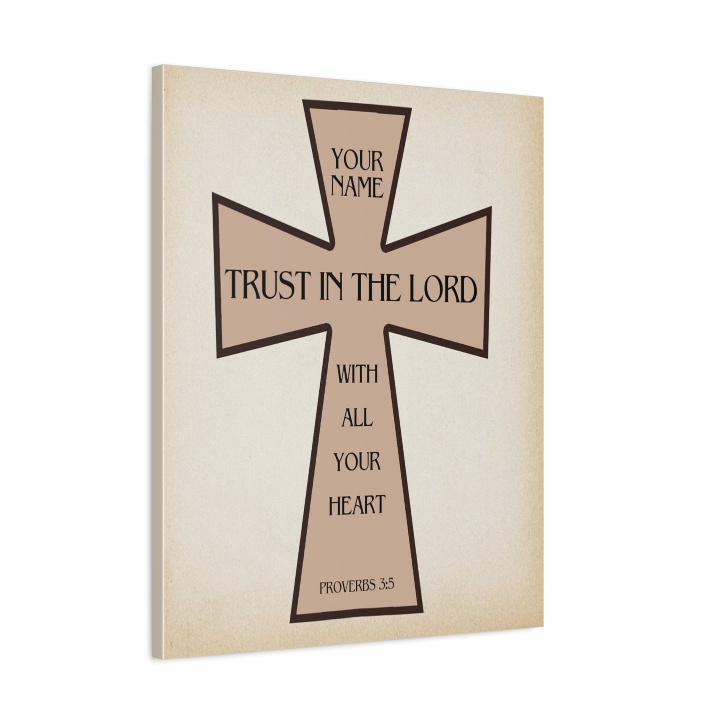 Proverbs 3:5 Trust in The Lord Cross Canvas Gallery Wraps