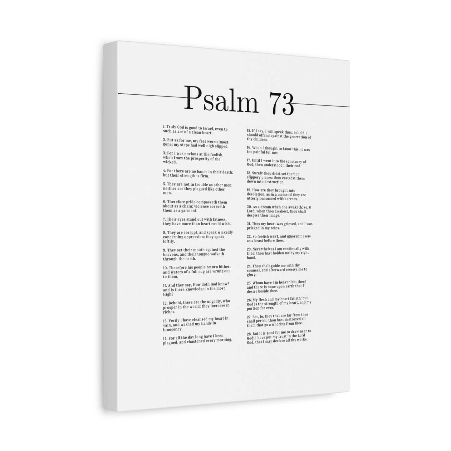 Scripture Canvas Truly God Is Good Psalm 73 Christian Wall Art Bible Verse Print Ready to Hang