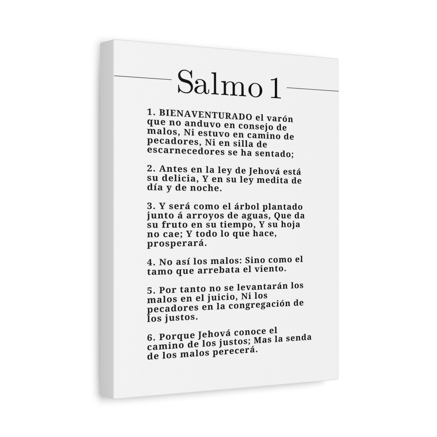 Salmo 1 Impresión De Arte Cristiano en la Pared Lista Para Colgar
