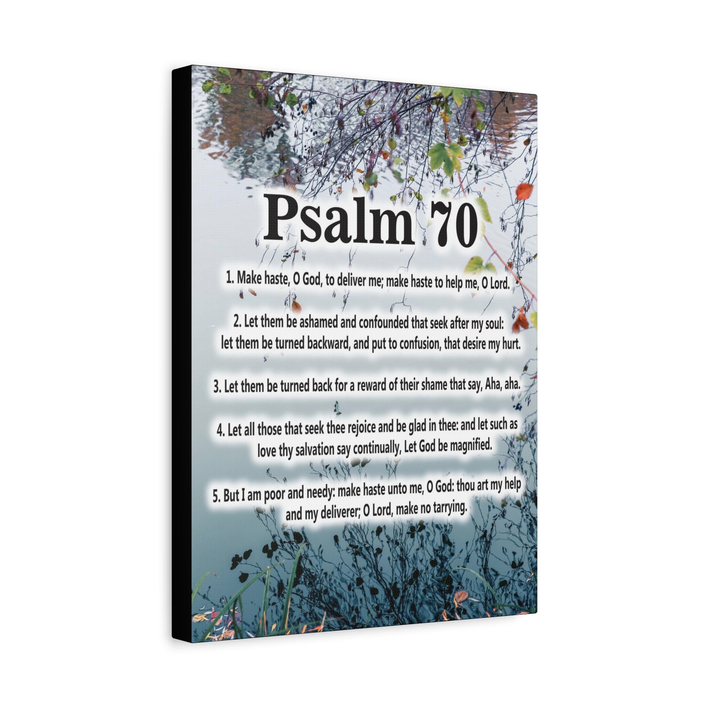 Scripture Walls Make Haste Psalm 70:1 Christian Wall Art Bible Verse Print Ready to Hang