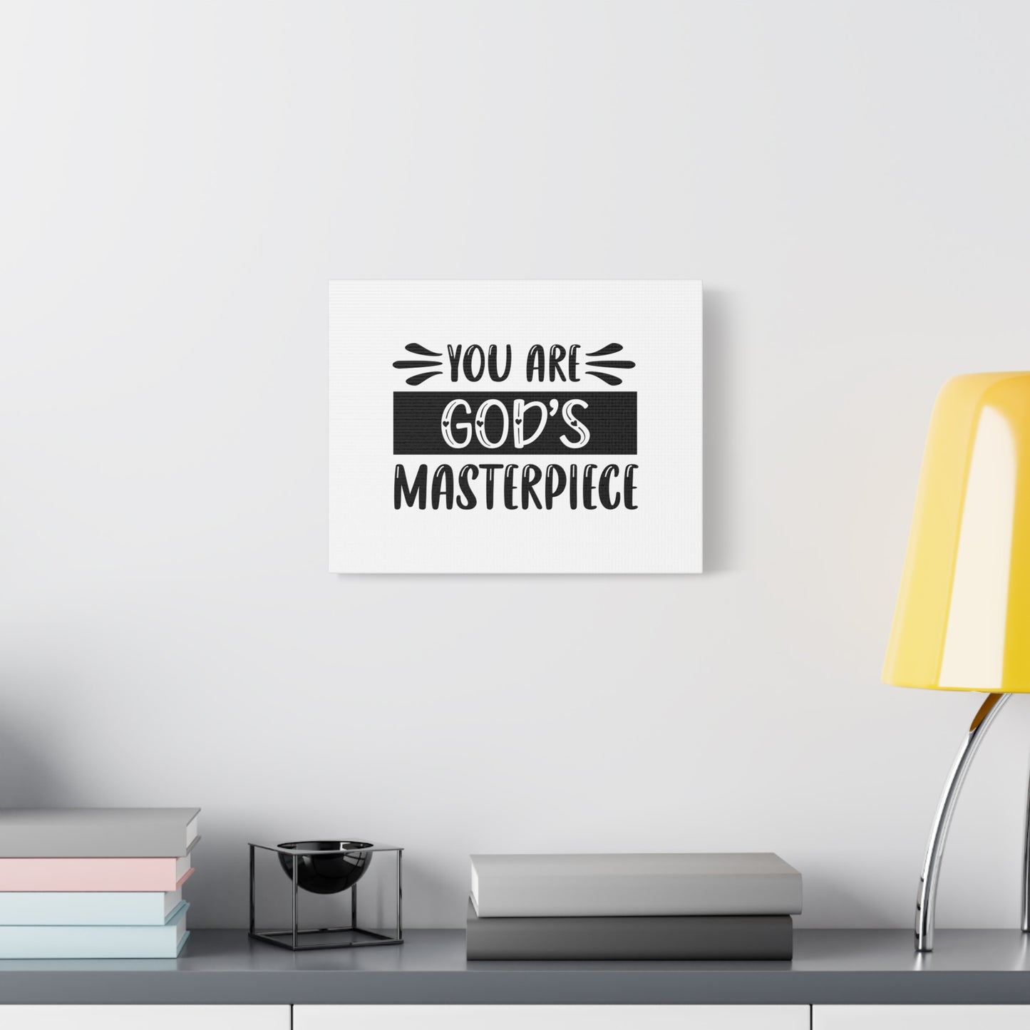 Scripture Canvas You Are God's Masterpiece Psalm 51:10 Christian Wall Art Bible Verse Print Ready to Hang