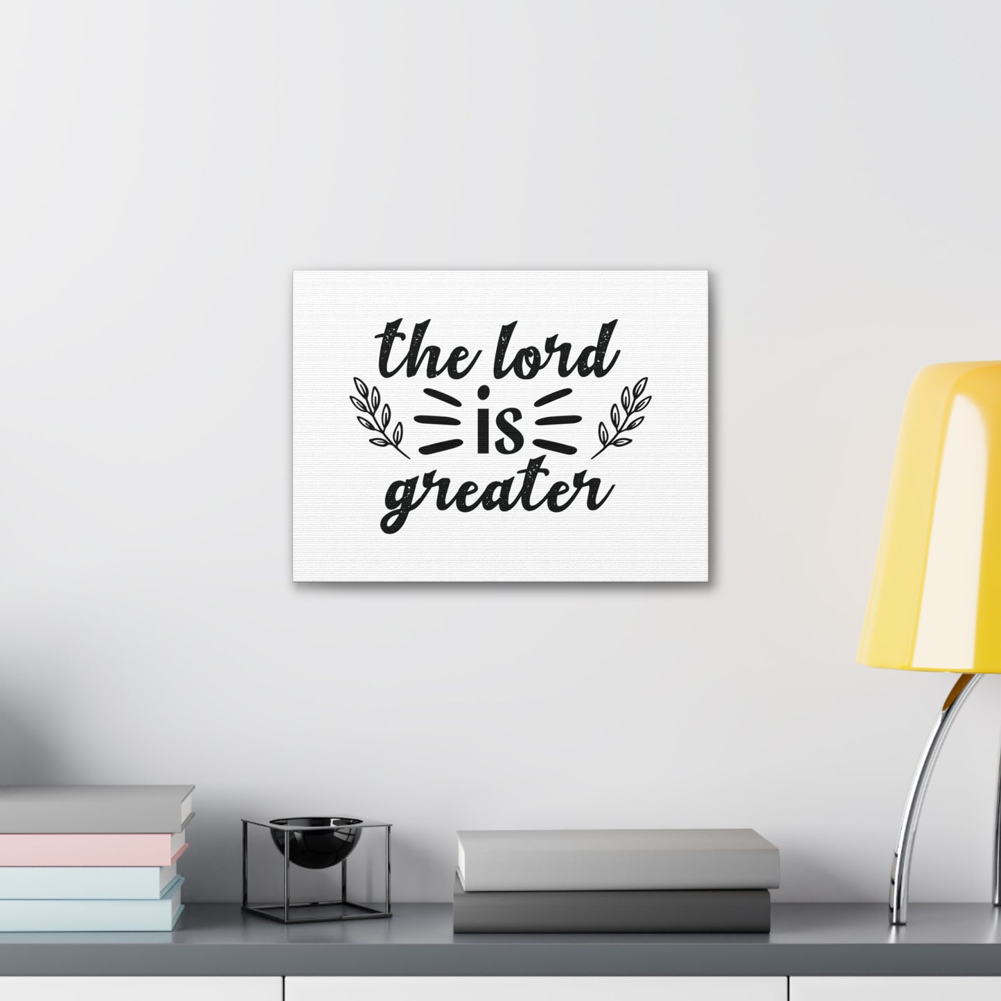 The Lord Is Greater 1 John 1:5 Christian Wall Art Bible Verse Print Ready to Hang