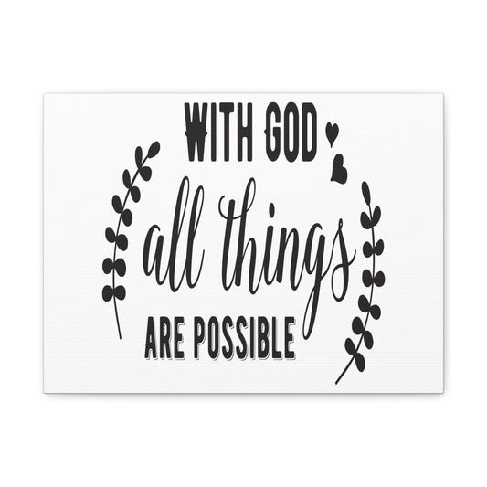 Things Are Possible Matthew 19:26 Christian Wall Art Print Ready to Hang