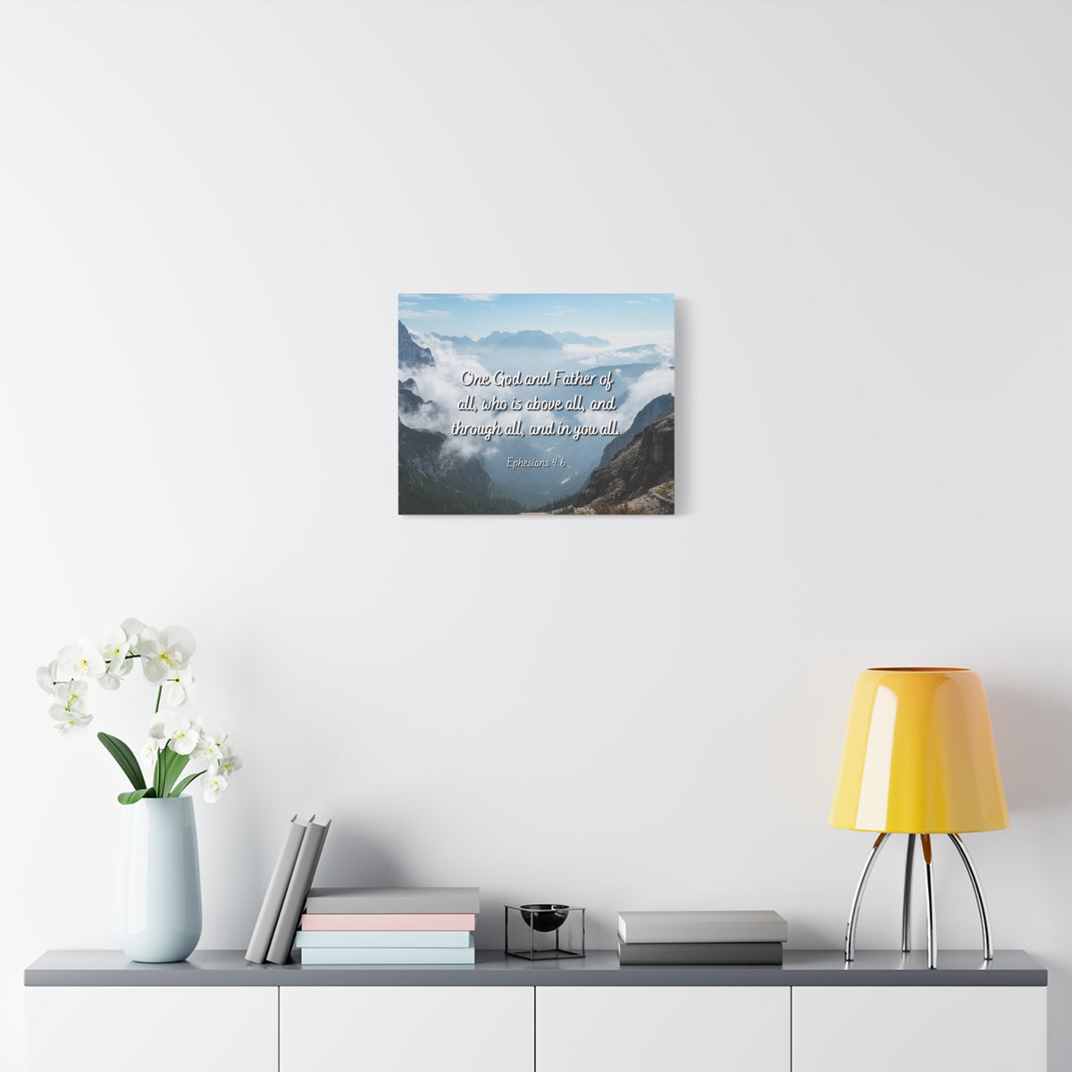 Scripture Canvas Above All Ephesians 4:6 Christian Wall Art Bible Verse Print Ready to Hang