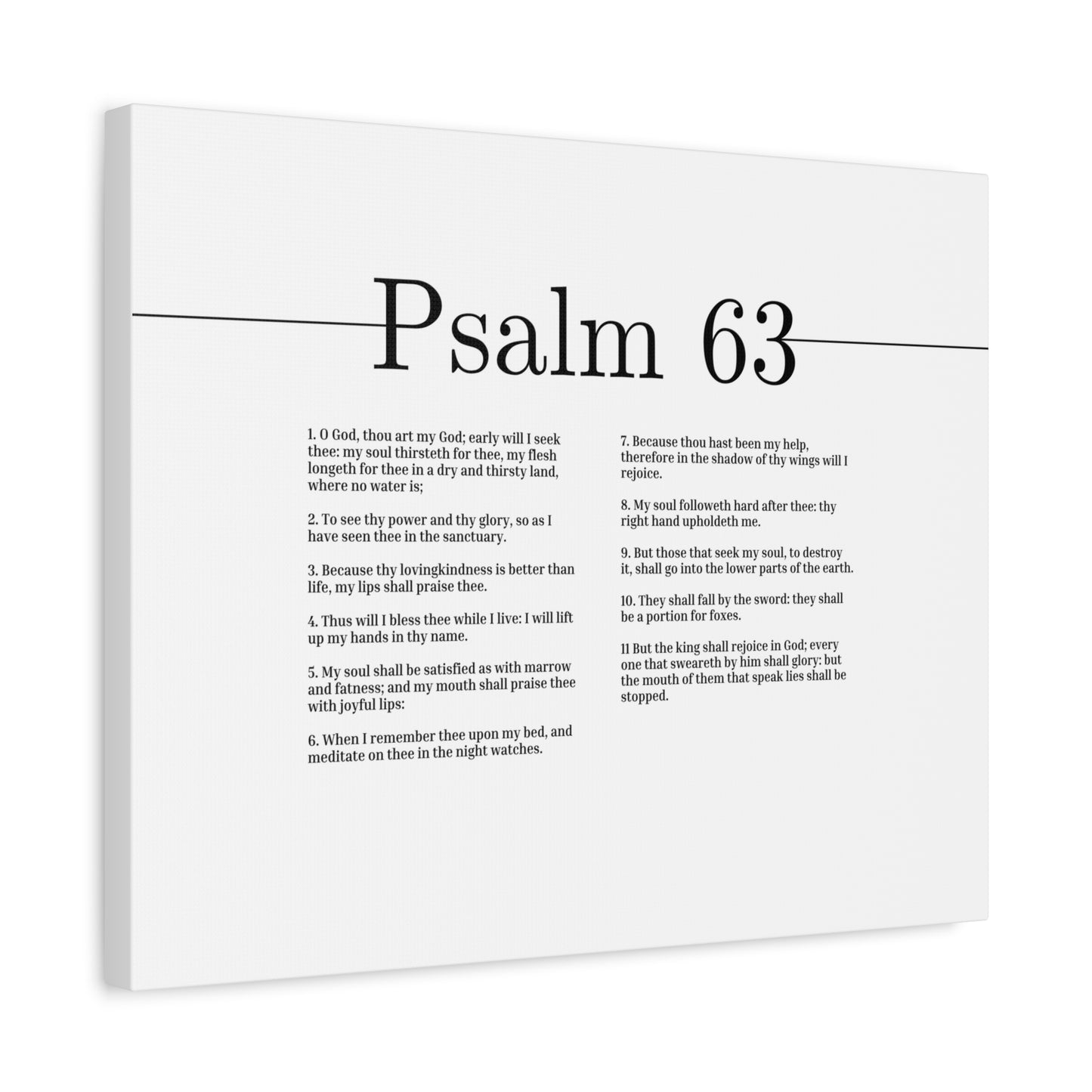 Scripture Canvas Thy Power And Thy Glory Psalm 63 Christian Wall Art Bible Verse Print Ready to Hang