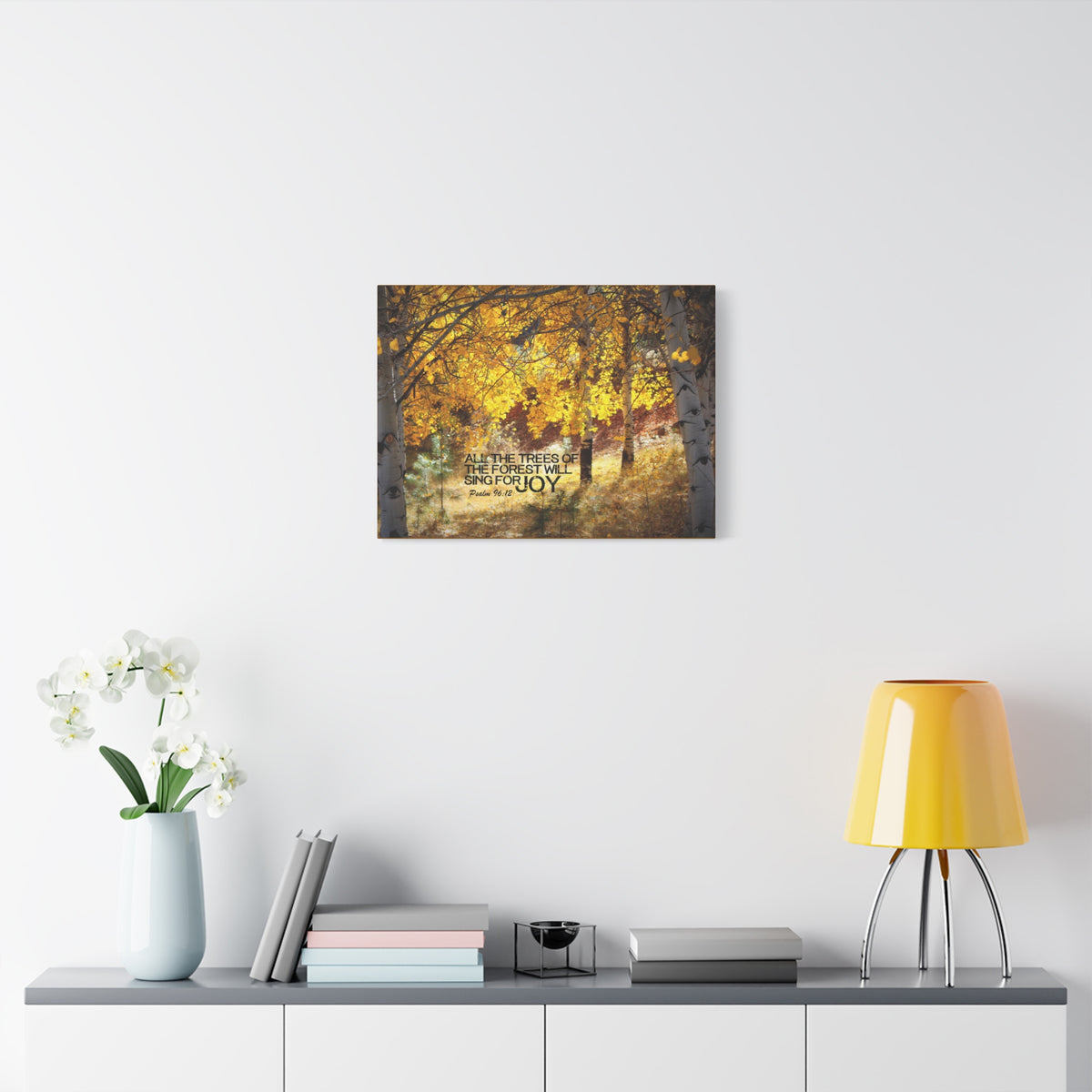 Scripture Canvas Will Sing For Joy Psalm 96:12 Christian Wall Art Bible Verse Print Ready to Hang