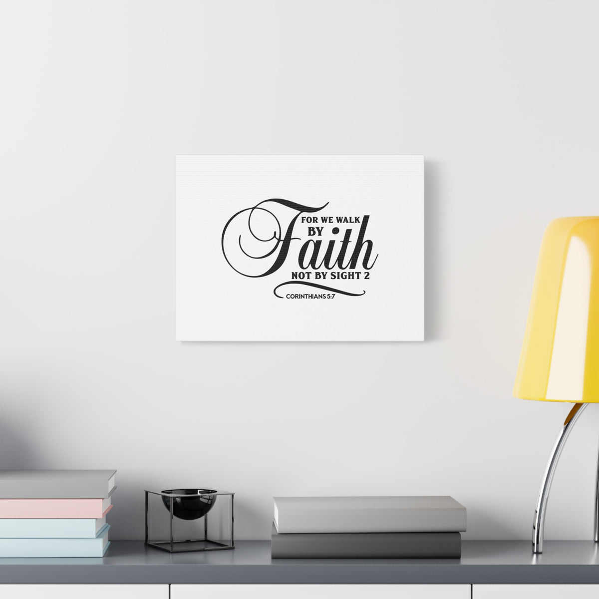 Scripture Canvas Not By Sight Corinthians 5:7 Christian Wall Art Bible Verse Print Ready to Hang