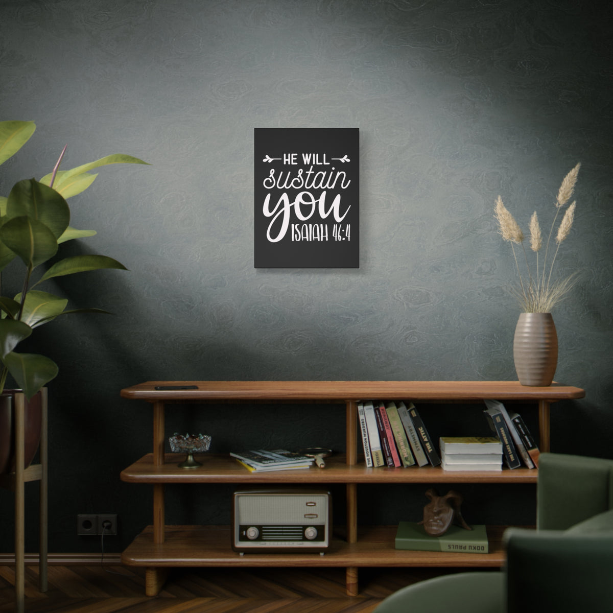 Scripture Walls He Will Sustain You Isaiah 46:4 Bible Verse Canvas Christian Wall Art Ready to Hang Unframed