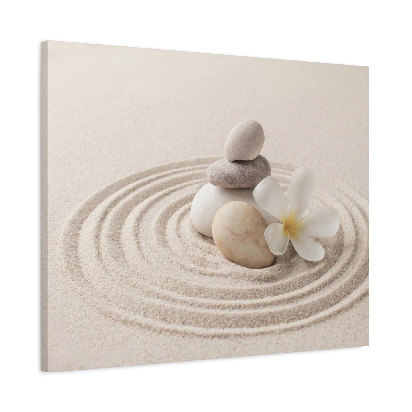 Stacked Zen Stones Forest Floral Nature Photography Canvas Wall Art for Home Decor Ready-to-Hang