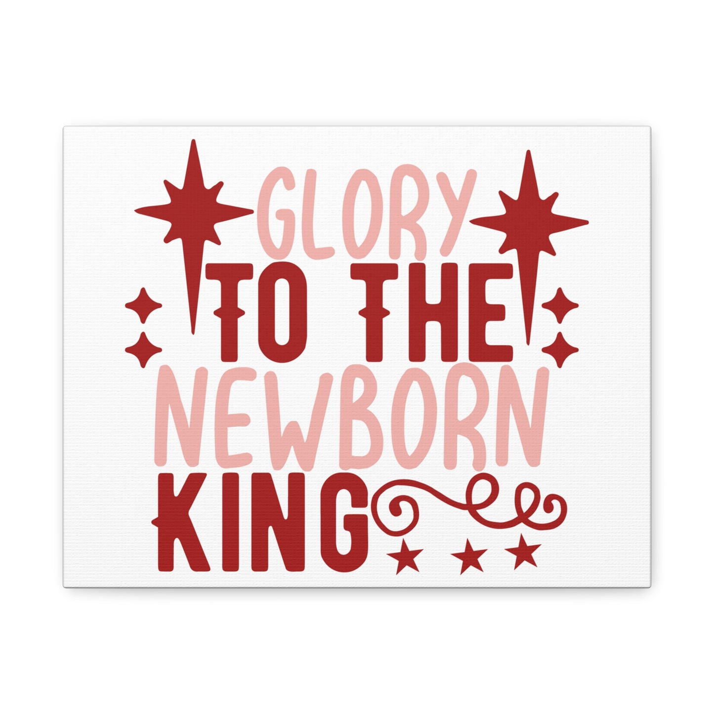 The Newborn King Luke 2:13-14 Christian Wall Art Print Ready to Hang