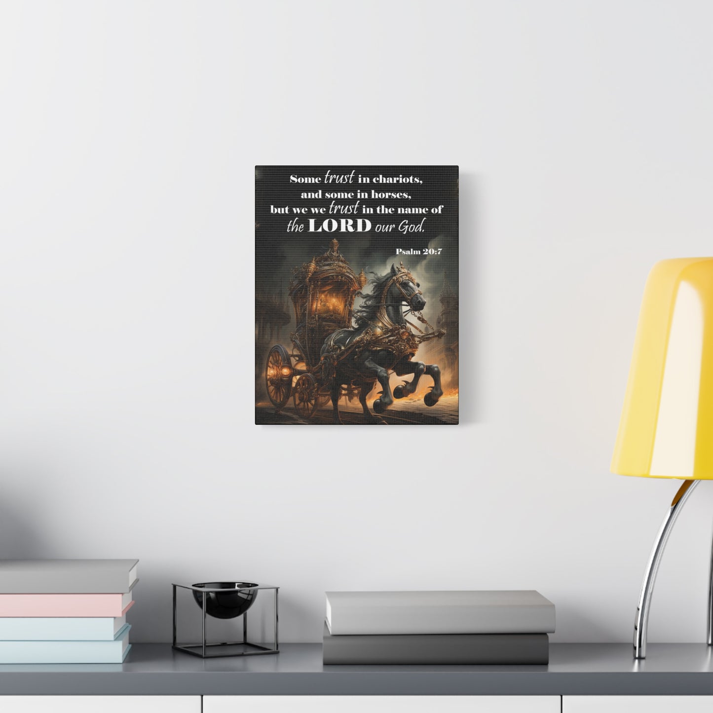 Scripture Walls Trust in the Name of the Lord Psalm 20:7 Christian Wall Art Print Ready to Hang Unframed