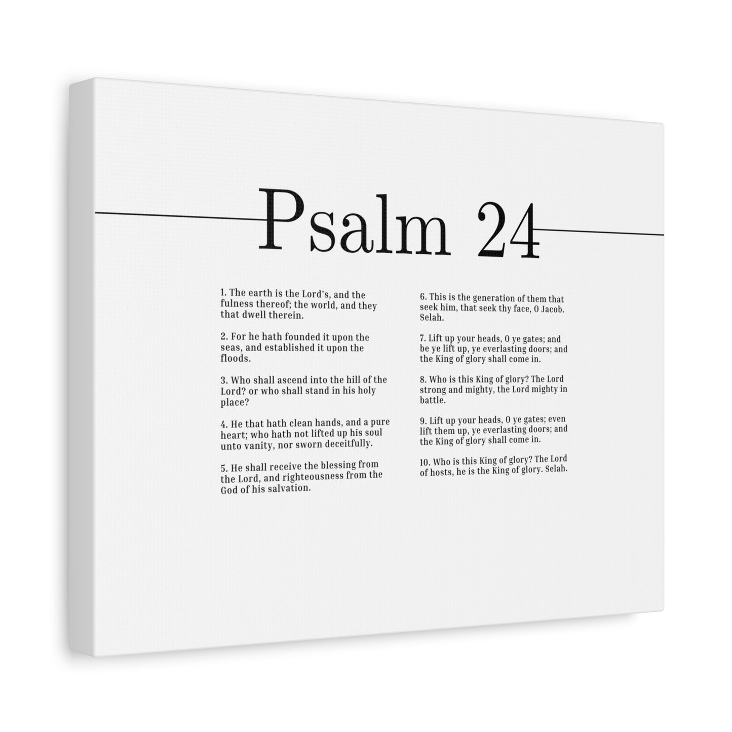 Scripture Canvas The Blessing From The Lord Psalm 24 Christian Wall Art Bible Verse Print Ready to Hang