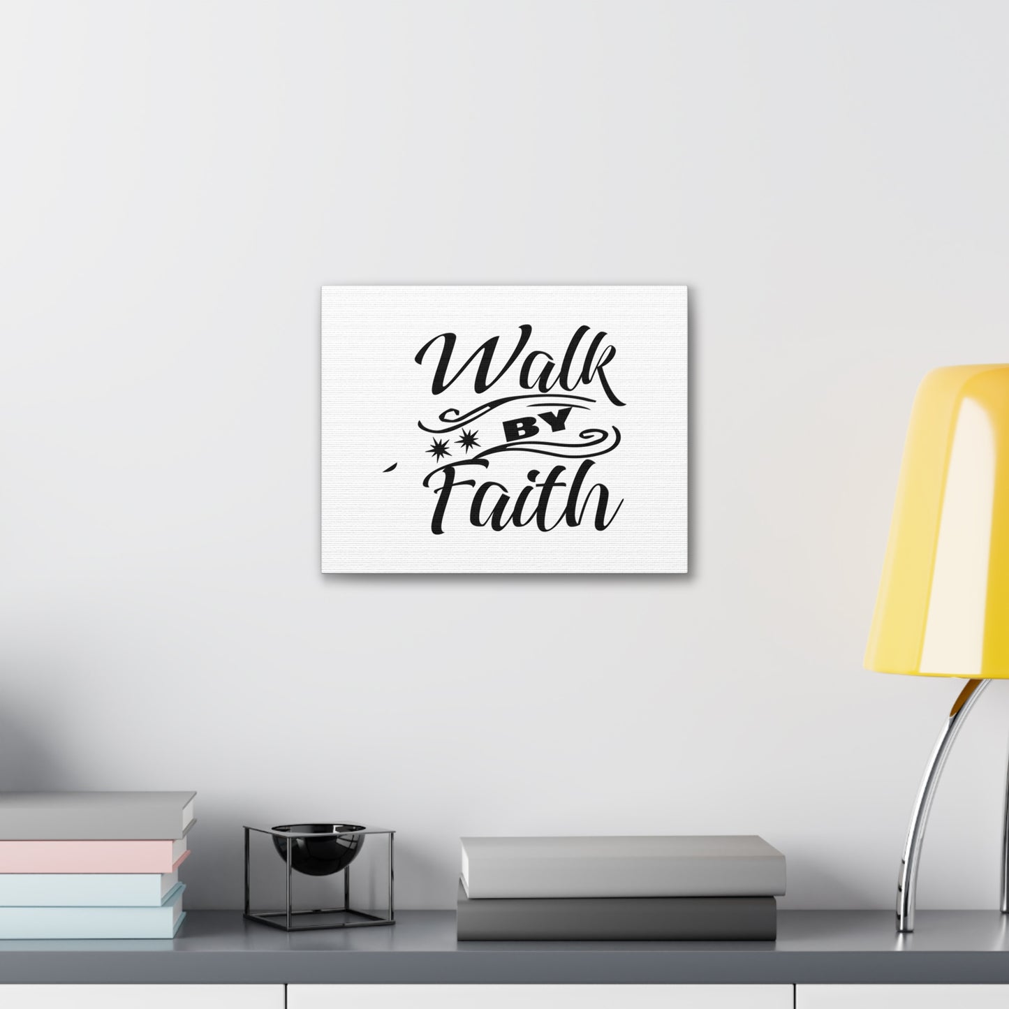 Walk By Faith 2 Corinthians 5:7 Two Star Christian Wall Art Bible Verse Print Ready to Hang