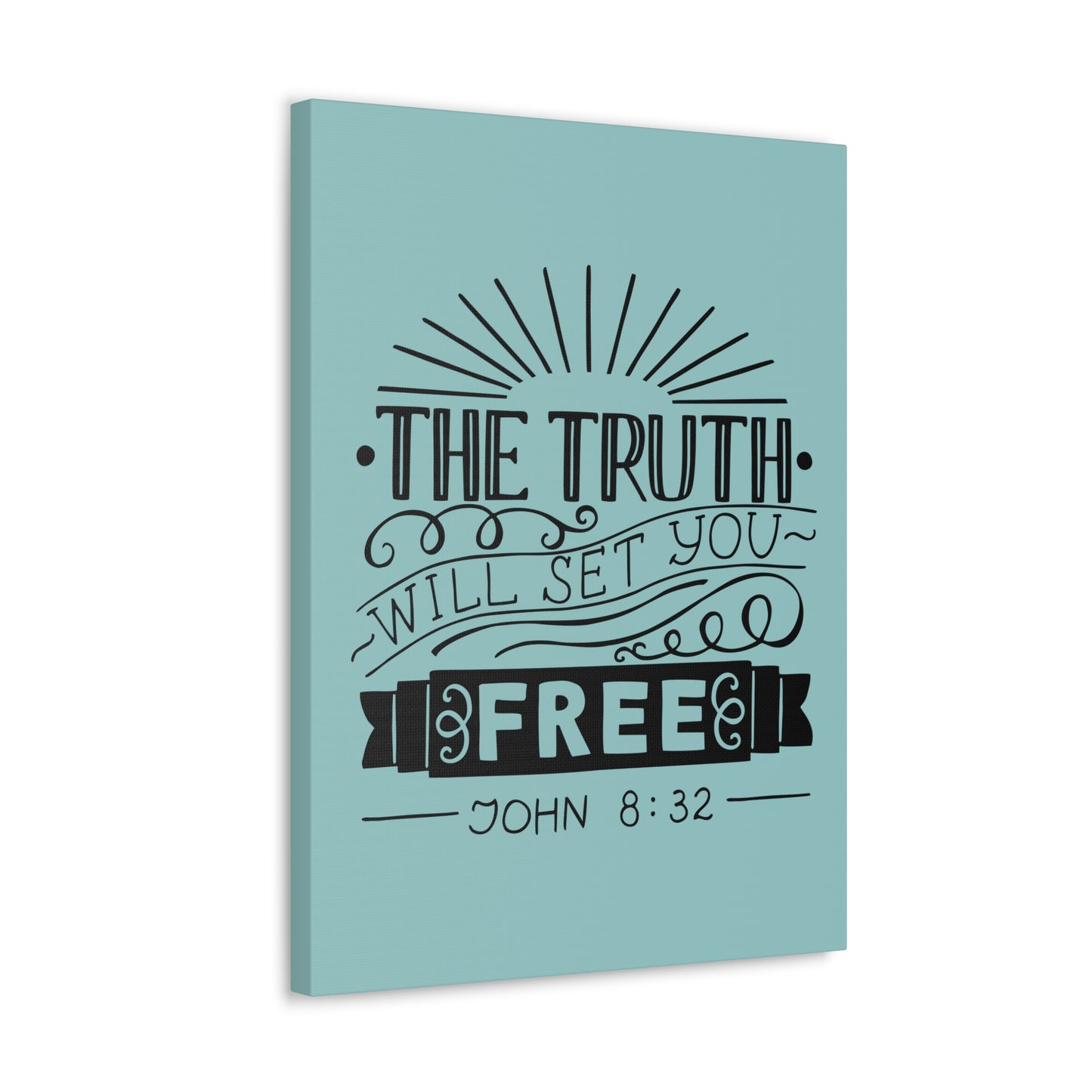 The Truth Will Set You Free John 8:32 Christian Wall Art Bible Verse Print Ready To Hang