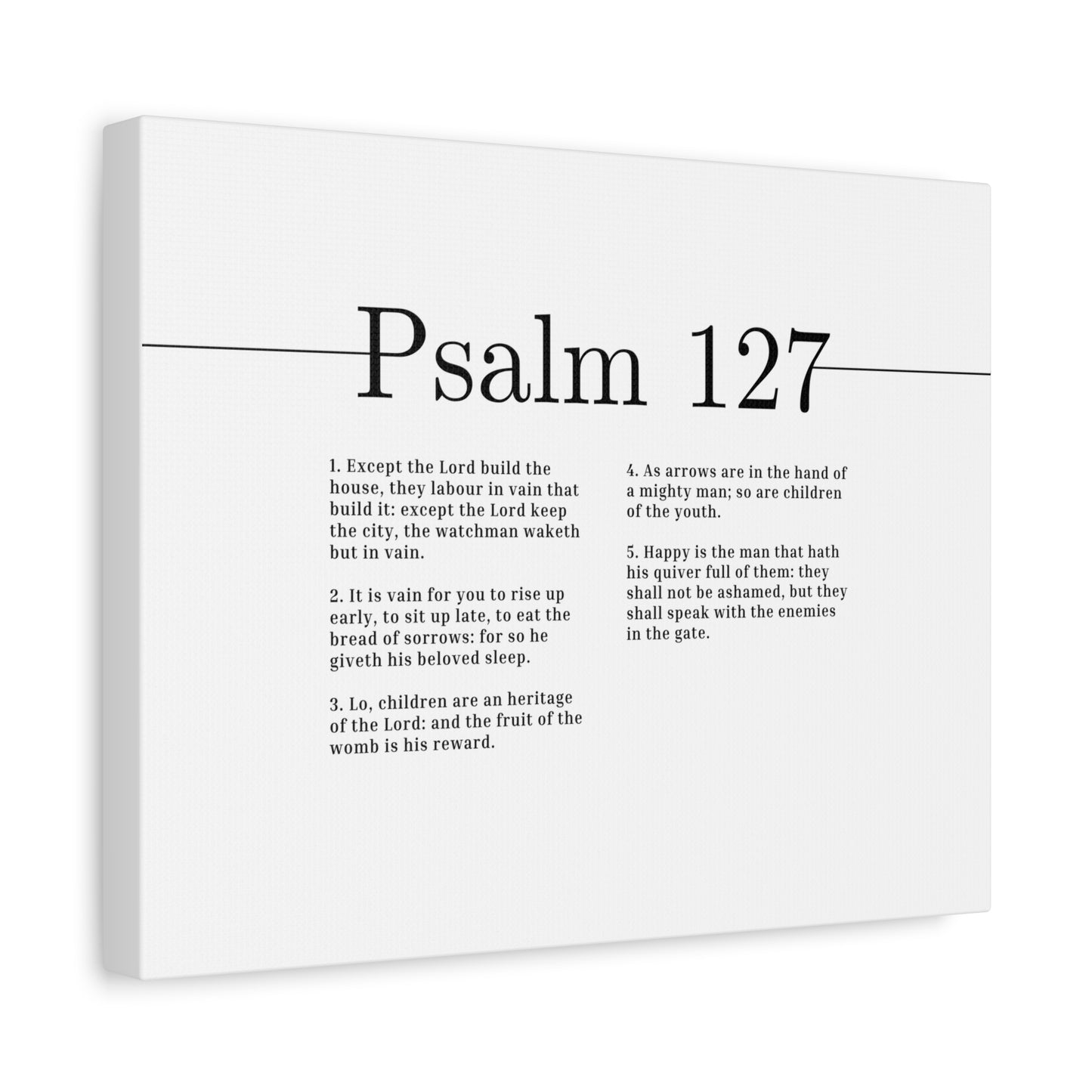 Scripture Canvas The Lord Build The House Psalm 127 Christian Wall Art Bible Verse Print Ready to Hang