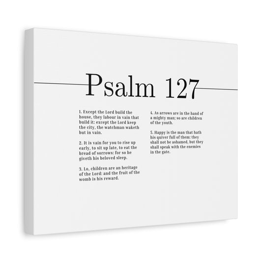 Scripture Canvas The Lord Build The House Psalm 127 Christian Wall Art Bible Verse Print Ready to Hang