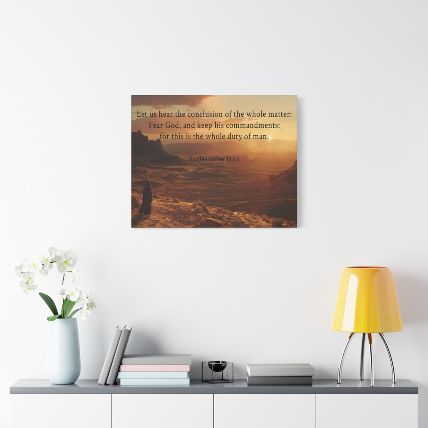 Scripture Walls Ecclesiastes 12:13 Bible Verse Canvas Christian Wall Art Ready to Hang Unframed