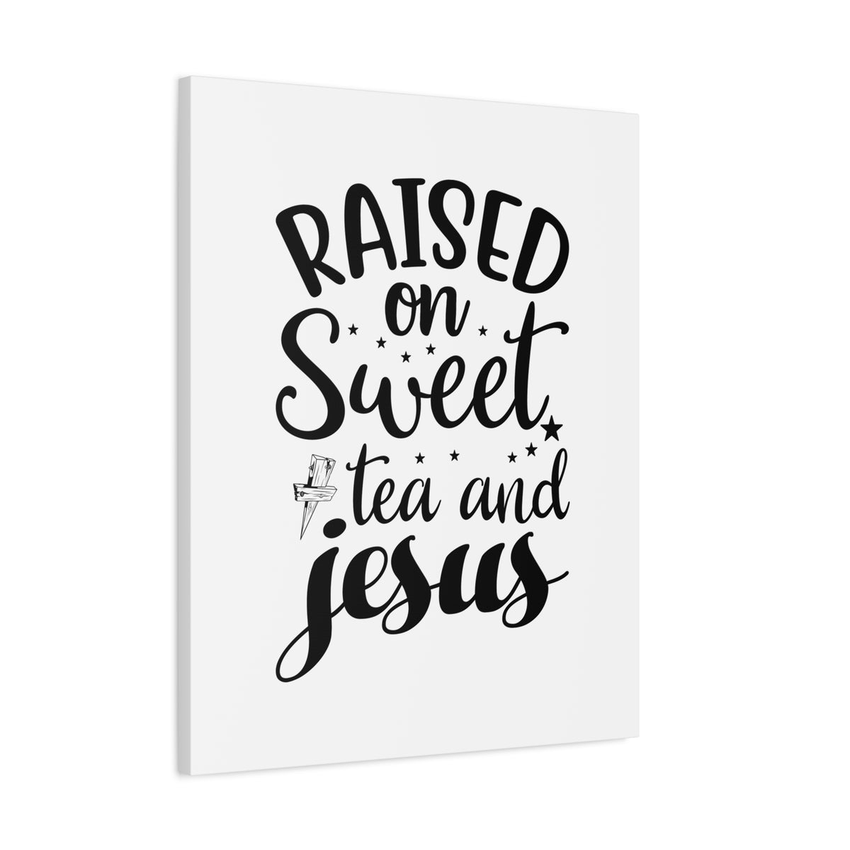 Scripture Canvas Sweet Tea And Jesus Romans 8:11 Christian Wall Art Bible Verse Print Ready to Hang