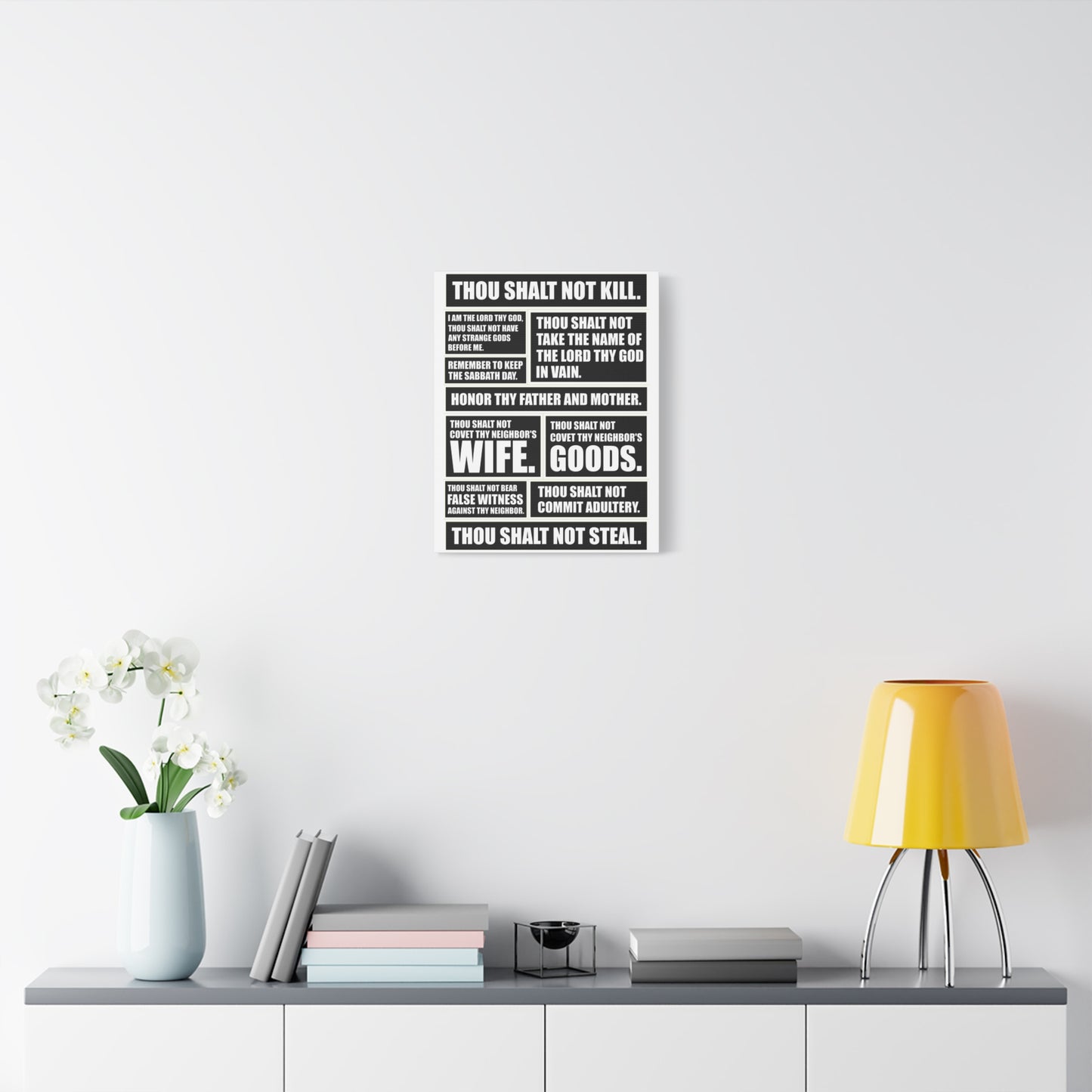 Scripture Walls The Ten Commandments Deuteronomy 4:13 Christian Wall Art Print Ready to Hang