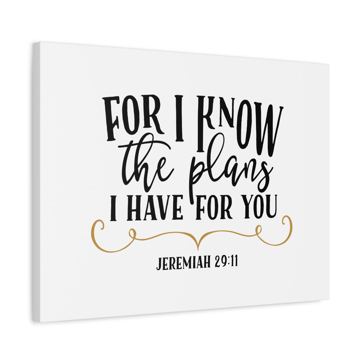 Scripture Canvas The Plans I Have For You Jeremiah 29:11 Christian Wall Art Bible Verse Print Ready to Hang