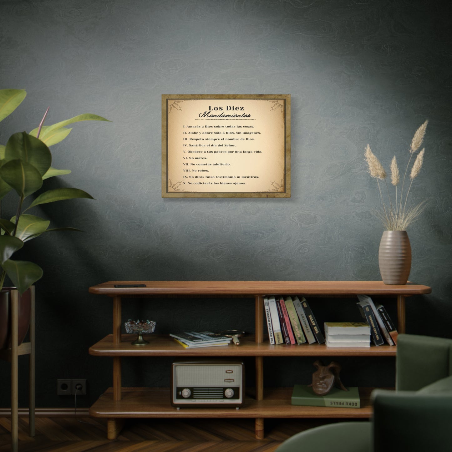 Los Diez Mandamientos 10 Commandments Spanish Christian Wall Art Print Ready to Hang