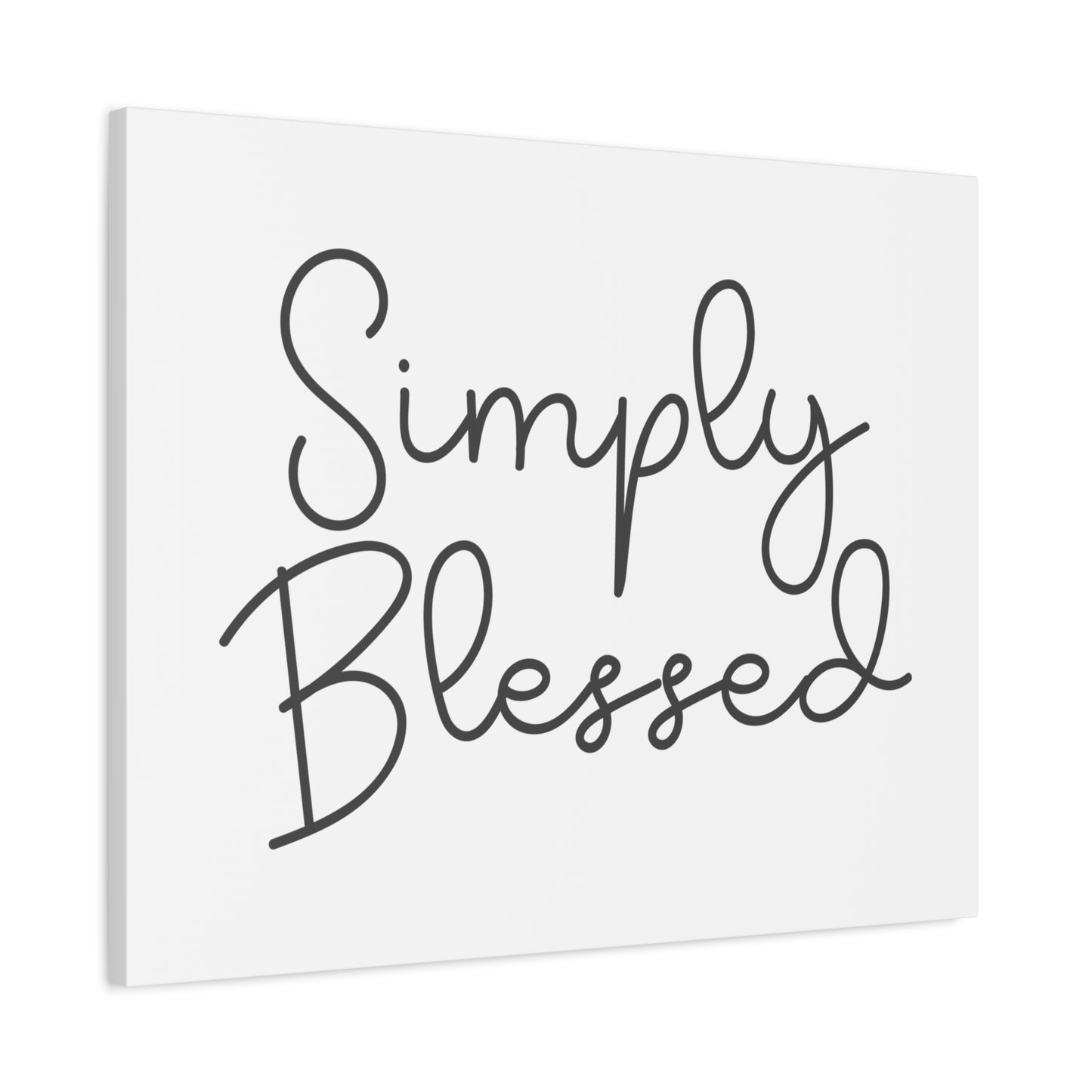 Scripture Canvas Simply Blessed Psalm 34:8 Christian Wall Art Bible Verse Print Ready to Hang