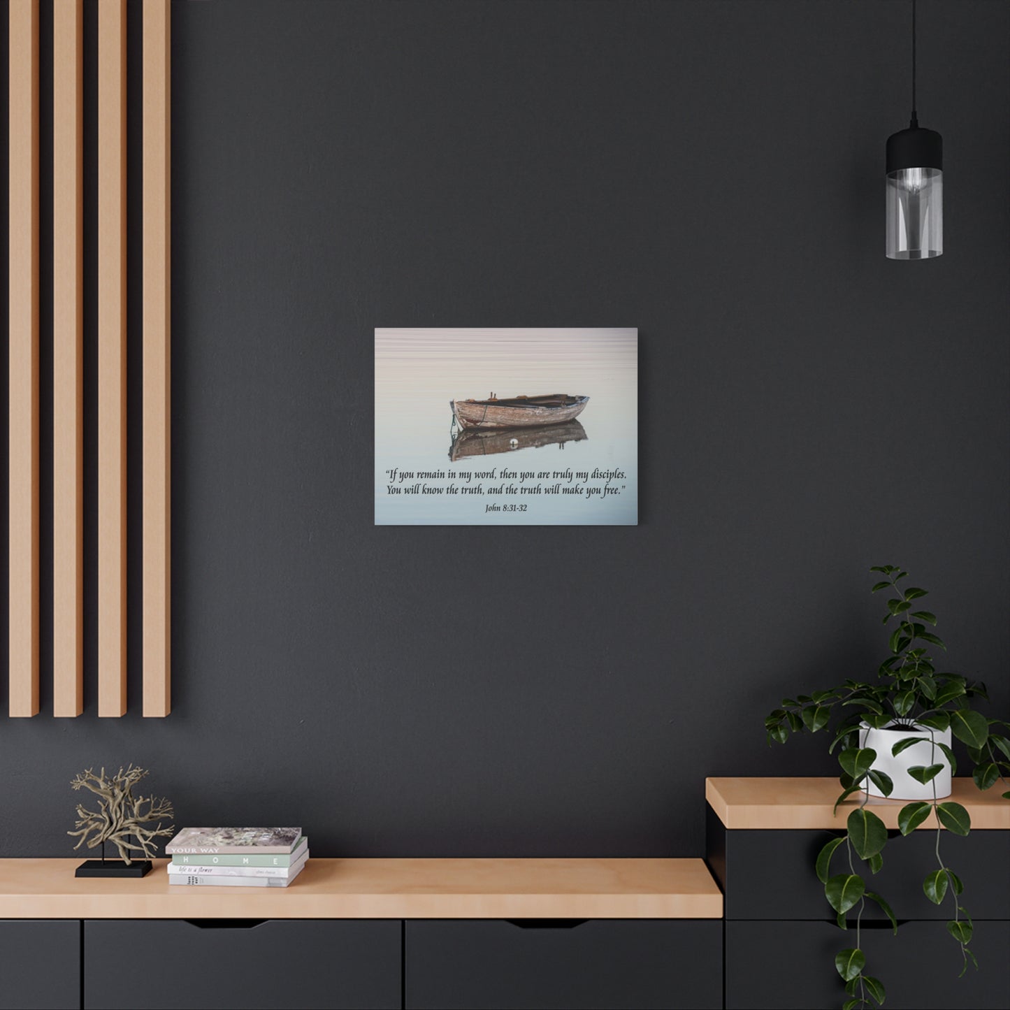 Scripture Walls John 8:31-32 Truth Will Make You Free Bible Verse Canvas Christian Wall Art Ready to Hang Unframed