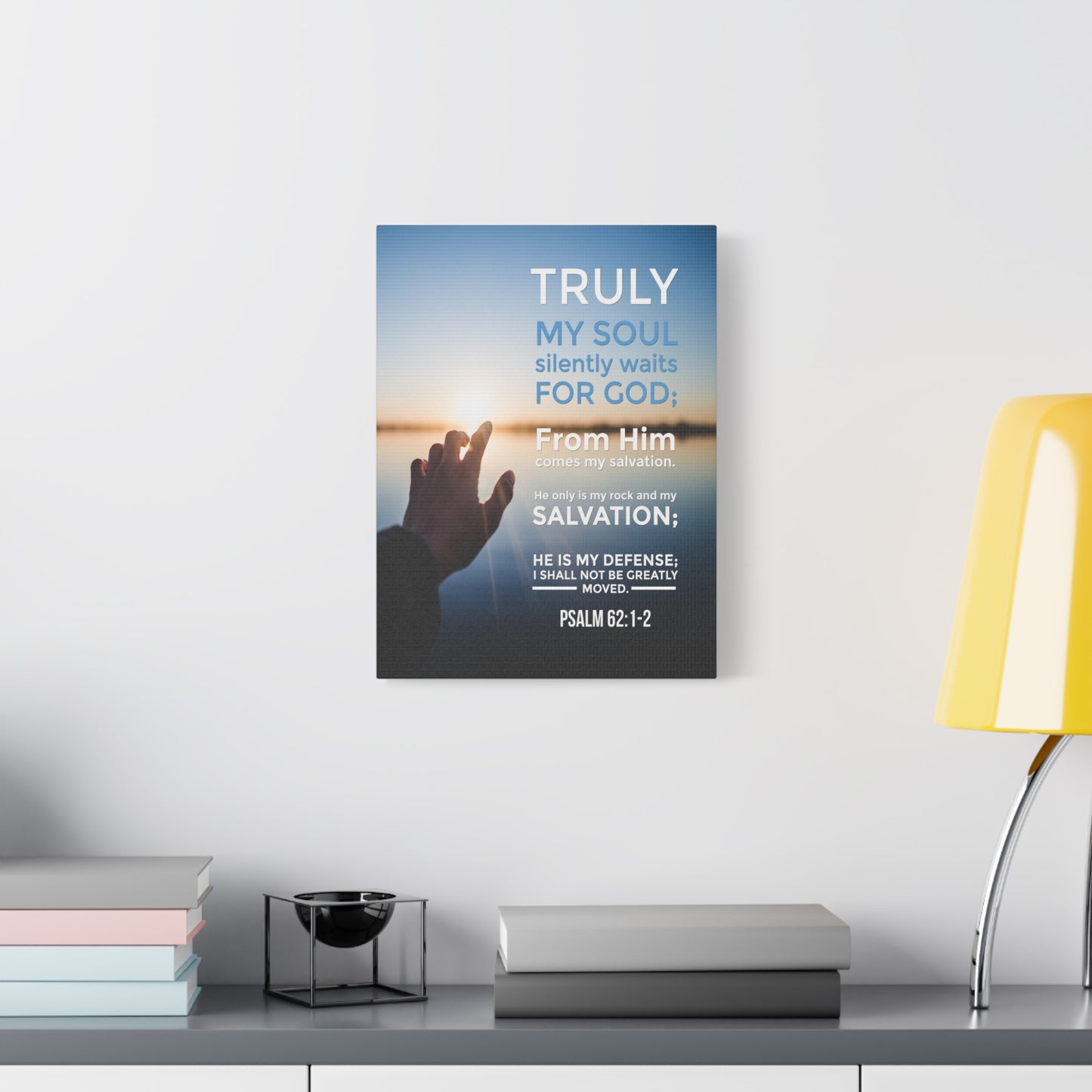 Scripture Walls My Defense Psalm 62:1-2 Christian Wall Art Bible Verse Print Ready to Hang