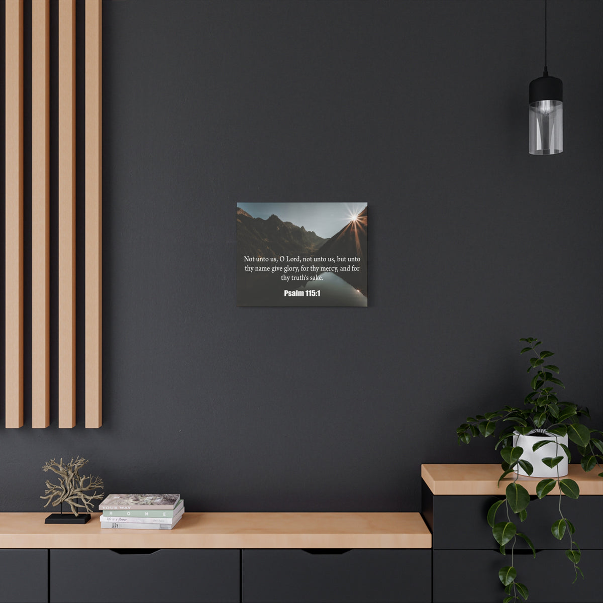 Scripture Canvas Not Unto Us Isaiah 41:10 Christian Wall Art Bible Verse Print Ready to Hang