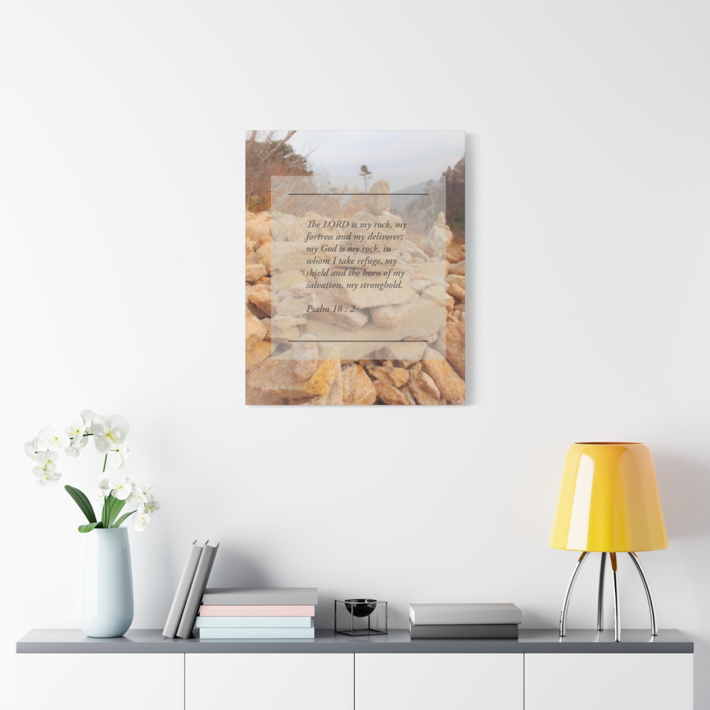 Scripture Walls Horn Of My Salvation Psalm 18:2 Bible Verse Canvas Christian Wall Art Ready to Hang