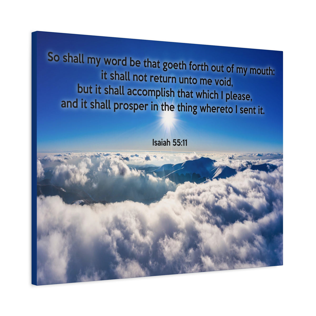 Scripture Canvas It Shall Not Return Isaiah 55:11 Christian Wall Art Bible Verse Print Ready to Hang