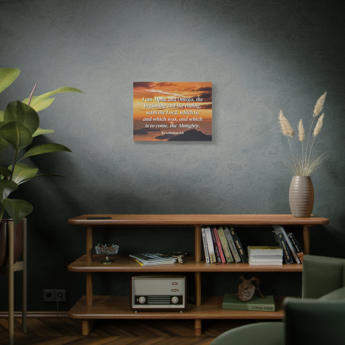 Scripture Canvas The Almighty Revelation 1:8 Christian Wall Art Bible Verse Print Ready to Hang