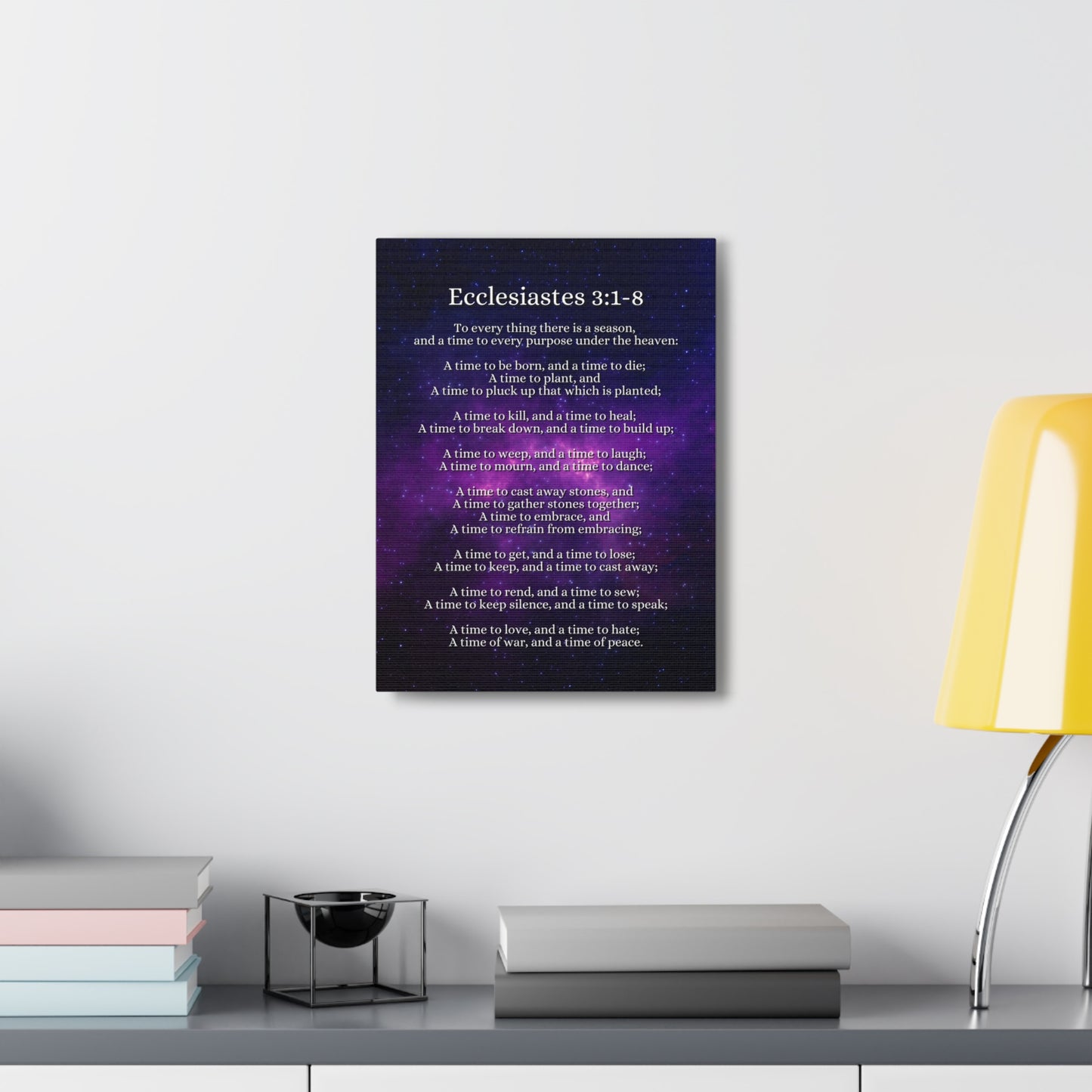 Time For Everything Universe Ecclesiastes 3:2 Bible Verse Canvas Christian Wall Art Ready to Hang