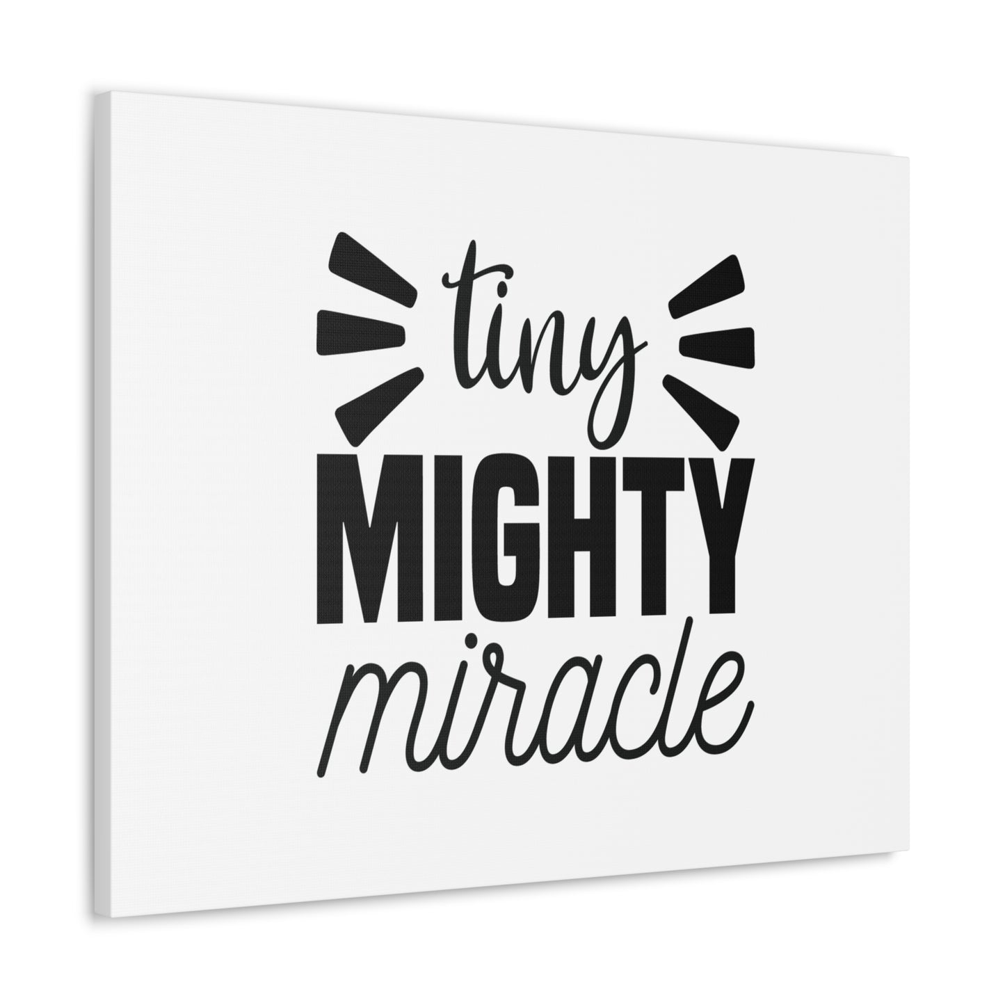 Tiny Mighty Miracle Luke 18:27 Christian Wall Art Bible Verse Print Ready to Hang