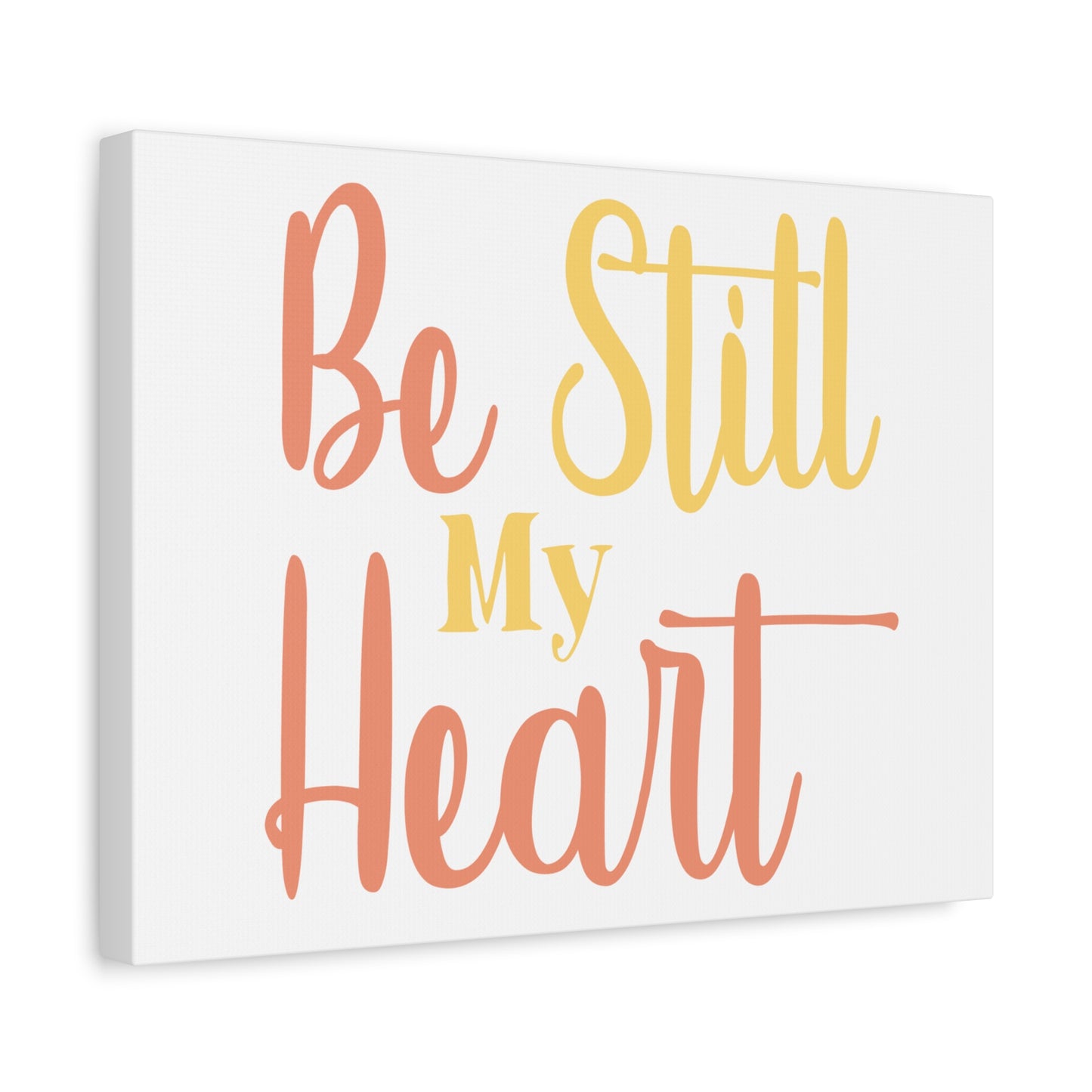 Scripture Canvas Be Still Psalm 37:7 Christian Wall Art Print Ready to Hang