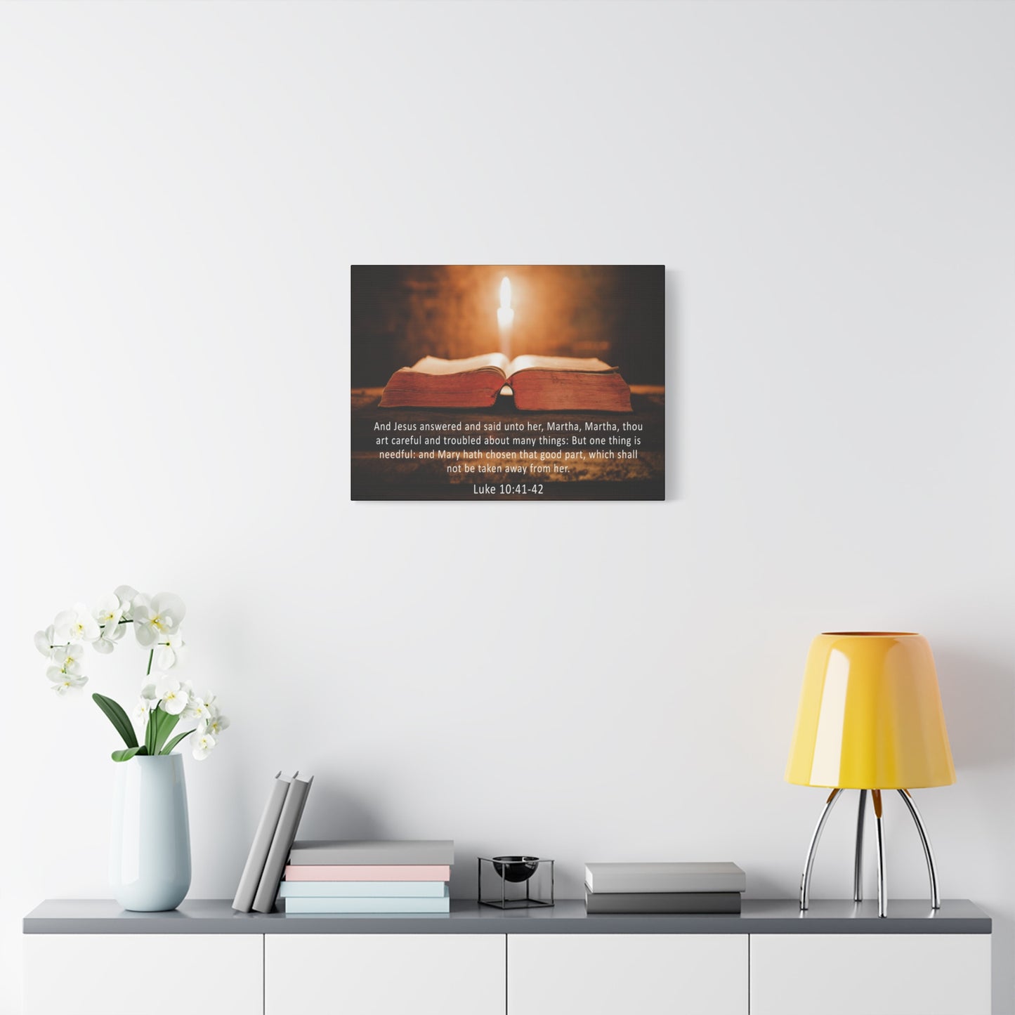 Scripture Walls  Luke 10:41-42 Christian Wall Art Print Ready to Hang Unframed