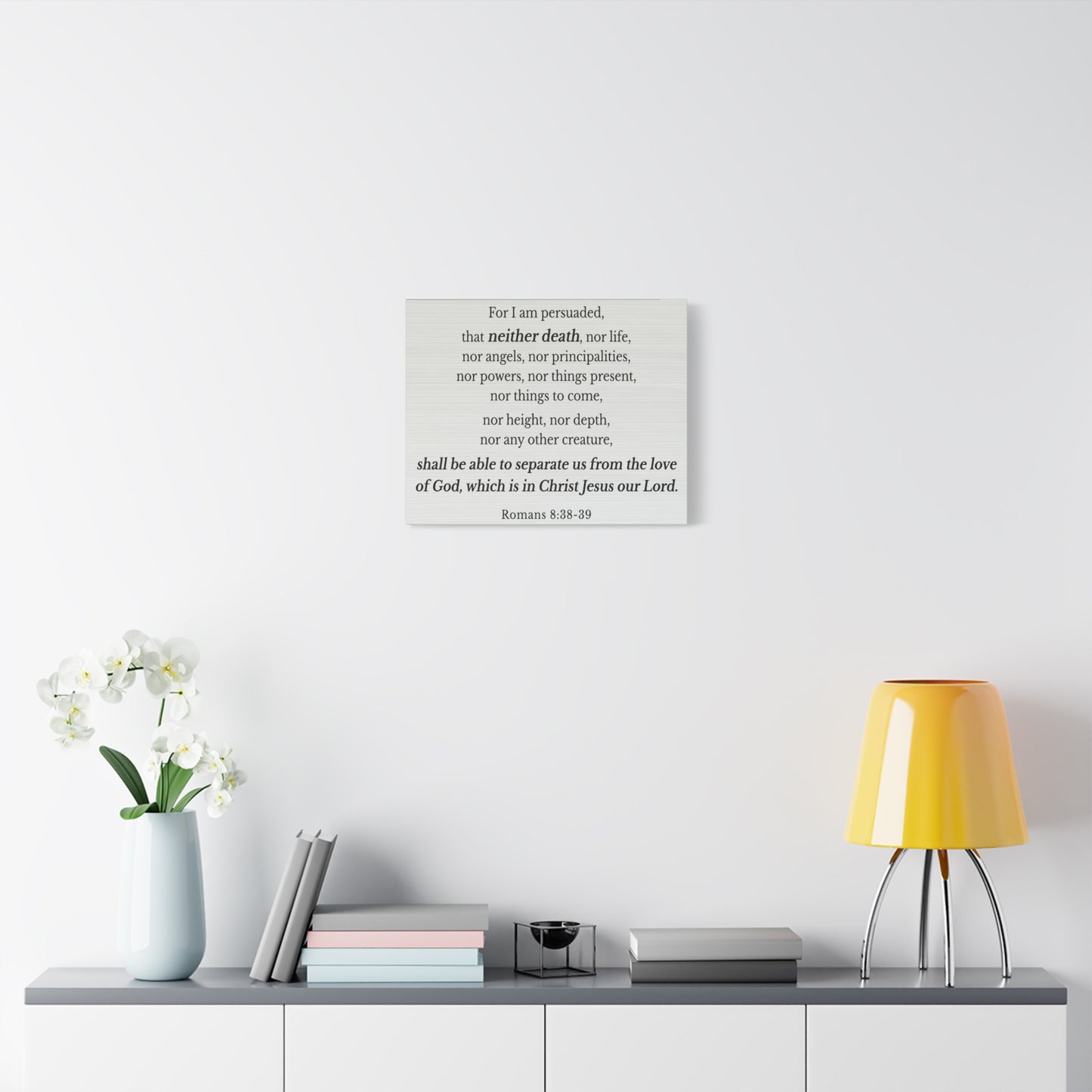 Scripture Walls Romans 8:38-39 Nothing Can Separate Us Bible Verse Canvas Christian Wall Art Ready to Hang Unframed