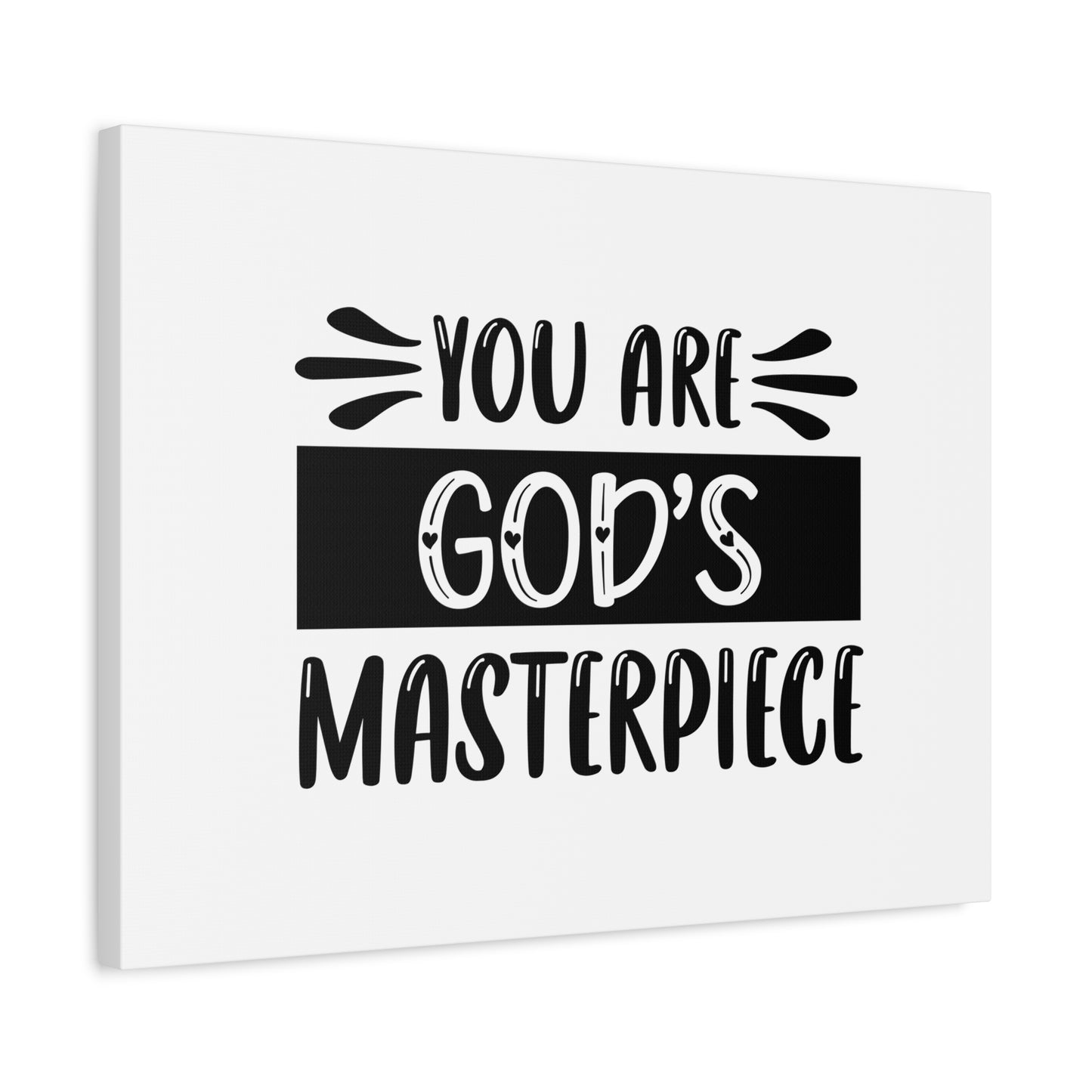 Scripture Canvas You Are God's Masterpiece Psalm 51:10 Christian Wall Art Bible Verse Print Ready to Hang