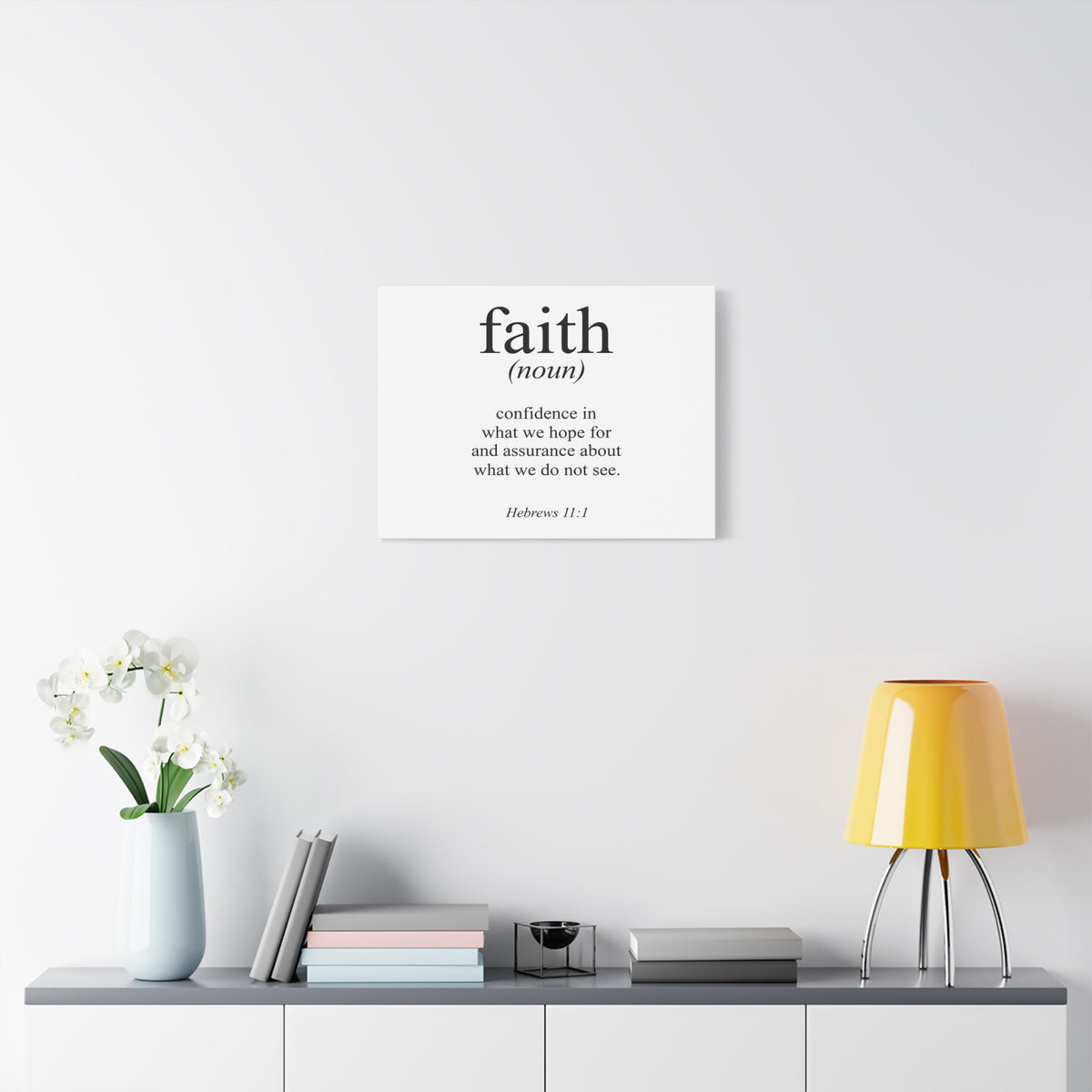 Scripture Canvas What We Hope For Hebrews 11:1 Christian Wall Art Bible Verse Print Ready to Hang